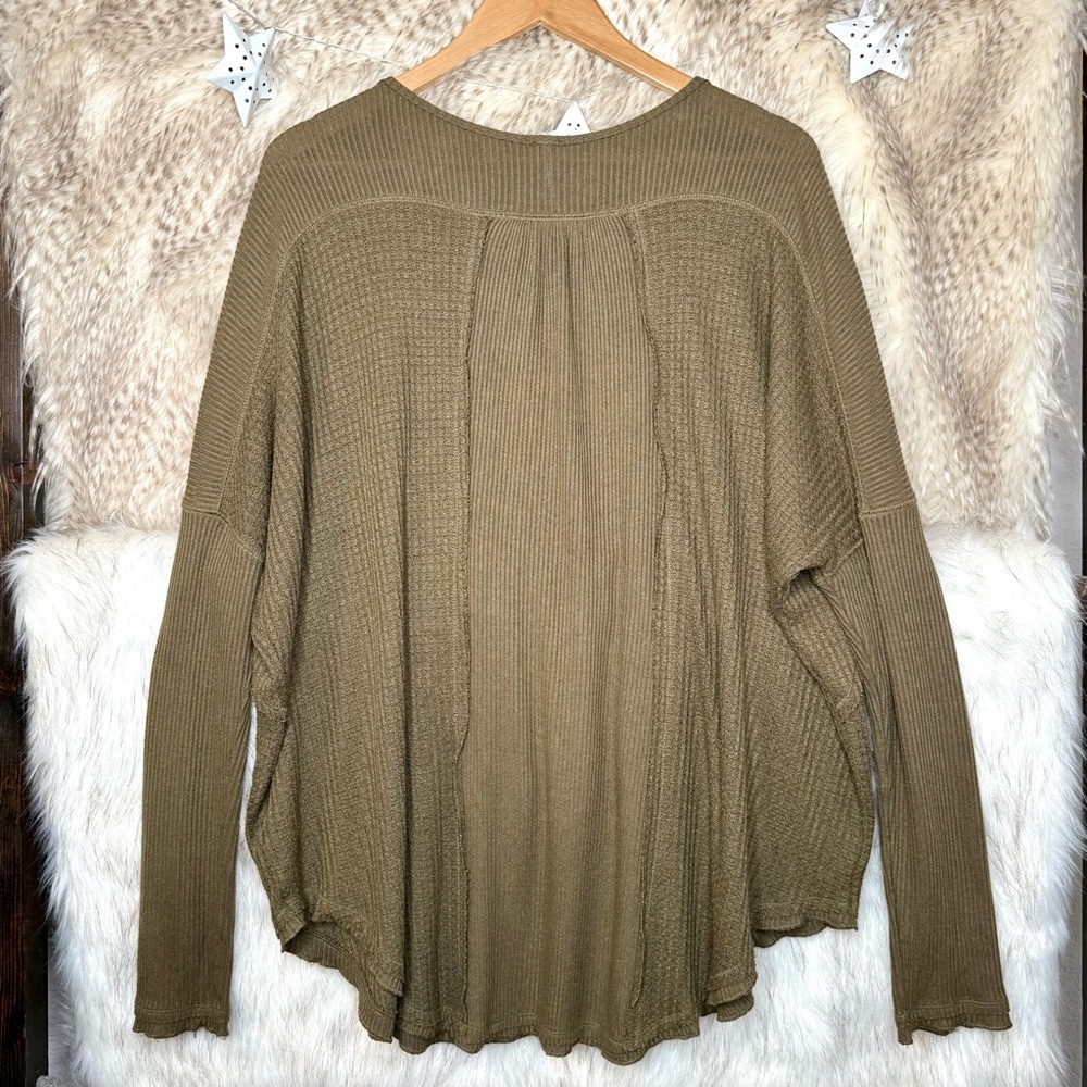 Free People Leo Henley Long Sleeve Top - Picture 6 of 6